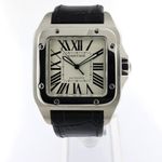 Cartier Santos 100 3774 (2017) - White dial 33 mm Steel case (1/8)
