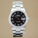 Rolex Datejust 36 16220 (Unknown (random serial)) - Black dial 36 mm Steel case (1/8)