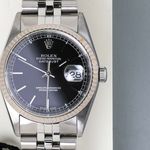 Rolex Datejust 36 16234 (2000) - Zwart wijzerplaat 36mm Staal (5/8)