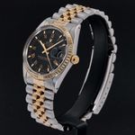 Rolex Oyster Perpetual Date 15053 (1986) - Black dial 34 mm Gold/Steel case (4/8)