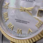 Rolex Datejust 36 16233 (1994) - Pearl dial 36 mm Gold/Steel case (8/8)
