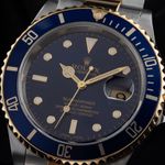 Rolex Submariner Date 16613 (2005) - Blue dial 40 mm Gold/Steel case (3/8)
