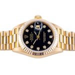 Rolex Lady-Datejust 69178 (1989) - Black dial 26 mm Yellow Gold case (5/8)