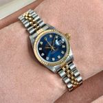 Rolex Lady-Datejust 69173G (1993) - Blue dial 26 mm Gold/Steel case (2/8)
