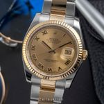 Rolex Datejust 36 116233 (Unknown (random serial)) - Gold dial 36 mm Gold/Steel case (1/8)