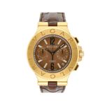 Bulgari Diagono DG 40 G CH (2008) - Bruin wijzerplaat 40mm Witgoud (1/5)
