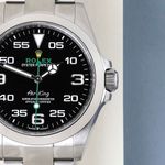 Rolex Air-King 126900 (2024) - Zwart wijzerplaat 40mm Staal (5/8)