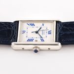 Cartier Tank 2414 (1990) - White dial 26 mm Silver case (5/7)