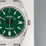 Rolex Oyster Perpetual 41 124300 (2024) - Green dial 41 mm Steel case (5/8)