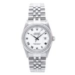 Rolex Datejust 36 16234 (1996) - Wit wijzerplaat 36mm Staal (1/4)