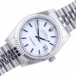 Rolex Datejust 36 16234 (1997) - White dial 36 mm Steel case (1/8)