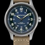 Hamilton Khaki Field Titanium H70545540 (2024) - Blauw wijzerplaat 42mm Staal (1/6)