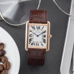 Cartier Tank Solo W5200025 (Onbekend (willekeurig serienummer)) - Zilver wijzerplaat 35mm Roségoud (1/8)