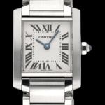 Cartier Tank Française 2384 (2006) - White dial 20 mm Steel case (1/8)