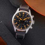 IWC Pilot Chronograph IW377730 (Onbekend (willekeurig serienummer)) - Zwart wijzerplaat 43mm Staal (1/8)