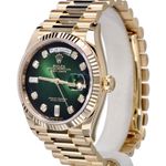 Rolex Day-Date 36 128238 (2022) - Orange dial 36 mm Yellow Gold case (2/8)