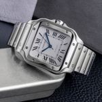 Cartier Santos WSSA0010 (Unknown (random serial)) - Silver dial 35 mm Steel case (2/8)
