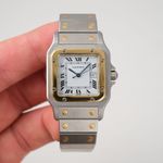 Cartier Santos 2961 (1990) - White dial 41 mm Gold/Steel case (6/8)