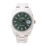 Rolex Datejust 41 126300 (2024) - Groen wijzerplaat 41mm Staal (1/4)