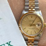 Rolex Datejust 36 16233 (1988) - Champagne dial 36 mm Gold/Steel case (1/8)
