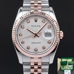 Rolex Datejust 36 116231 (2014) - Silver dial 36 mm Gold/Steel case (1/8)