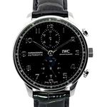 IWC Portuguese Chronograph IW371609 (2022) - Black dial 41 mm Steel case (1/8)