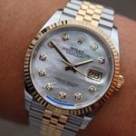 Rolex Datejust 36 126233 (2023) - Pearl dial 36 mm Gold/Steel case (1/8)