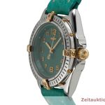 Breitling Wings Lady B67050 (2000) - Green dial 31 mm Gold/Steel case (6/8)