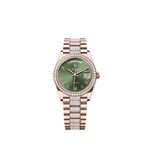 Rolex Day-Date 36 128345RBR (2025) - Groen wijzerplaat 36mm Roségoud (1/1)