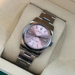 Rolex Oyster Perpetual 34 124200 (2024) - Roze wijzerplaat 28mm Staal (8/8)