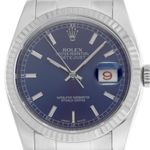Rolex Datejust 36 116234 (2007) - Blauw wijzerplaat 36mm Staal (1/8)