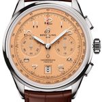 Breitling Premier AB0145331K1P2 (2025) - Oranje wijzerplaat 42mm Staal (1/1)
