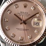 Rolex Datejust 36 116231 (2013) - Pink dial 36 mm Gold/Steel case (5/6)