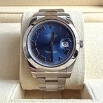 Rolex Datejust II 116300 (2018) - Blauw wijzerplaat 41mm Staal (1/6)