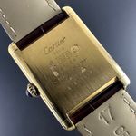 Cartier Tank Vermeil Tank Vermeil Wood dial (1981) - Bruin wijzerplaat 23mm Goud/Staal (3/8)