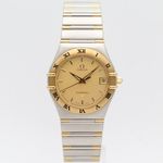 Omega Constellation 1312.1 (2000) - Champagne dial 33 mm Gold/Steel case (1/8)