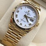 Rolex Day-Date 128238 (2025) - White dial 43 mm Yellow Gold case (7/8)