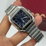 Cartier Santos WSSA0063 (2024) - Blue dial 39 mm Steel case (4/8)