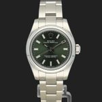 Rolex Oyster Perpetual 26 176200 (2018) - Green dial 26 mm Steel case (2/8)