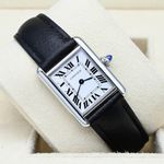 Cartier Tank WSTA0042 (2022) - White dial 30 mm Steel case (1/8)