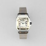 Cartier Santos Galbée 1567 (2018) - White dial 24 mm Gold/Steel case (1/8)