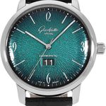 Glashütte Original Sixties Panorama Date 2-39-47-04-02-04 (2019) - Green dial 42 mm Steel case (2/5)