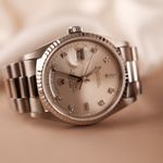 Rolex Day-Date 36 18239 (1989) - Silver dial 36 mm White Gold case (1/8)