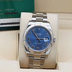 Rolex Datejust 41 126334 (Unknown (random serial)) - Blue dial 41 mm Steel case (2/8)