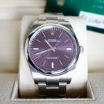 Rolex Oyster Perpetual 39 114300 (2020) - Purple dial 39 mm Steel case (1/4)