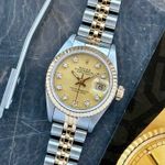 Rolex Lady-Datejust 69173G (1990) - Gold dial 26 mm Gold/Steel case (1/8)