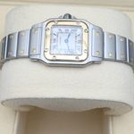 Cartier Santos Galbée 1567 (Unknown (random serial)) - White dial 24 mm Gold/Steel case (4/7)