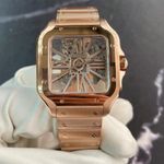 Cartier Santos WHSA0016 (2021) - Transparant wijzerplaat 40mm Roségoud (1/1)