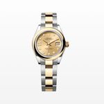 Rolex Lady-Datejust 279163 (2021) - Zilver wijzerplaat 28mm Goud/Staal (1/1)