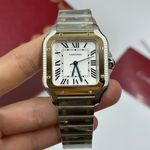 Cartier Santos W2SA0016 (2023) - Zilver wijzerplaat 35mm Staal (6/8)